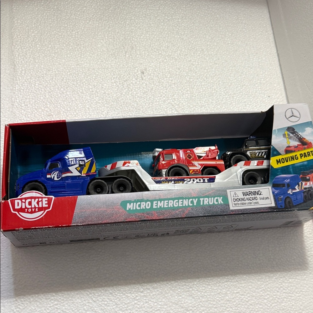 Micro Emergency Truck Set - Red and Blue